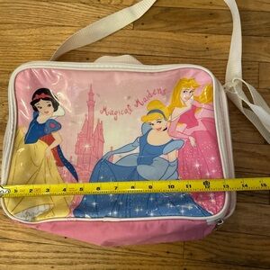 Vintage Disney Bag Carry Over Shoulder Tote W/Zipper  Aurora Snowwhite Cinderell